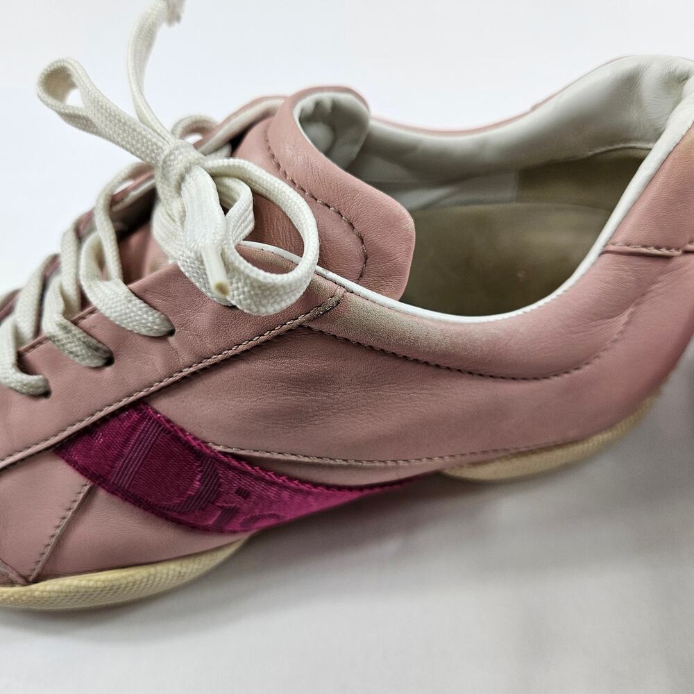 Y2k Christian Dior Sneakers Pink Metal Dior Lace Plate - Size 38 (8) - Picture 8 of 8